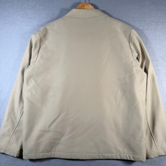 Vintage Perry Ellis Mens Khaki Full Zip Lined Harrington Jacket Size Large - Picture 2 of 16